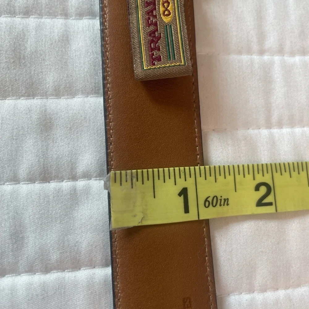 Trafalgar Men’s Belt Sz 42 BROWN Hand Made USA Soft Glove Leather Brass Buckle